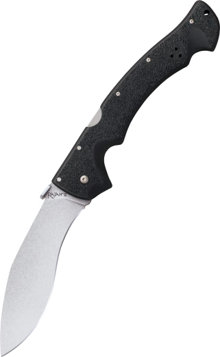Cold Steel Rajah II kapesní nůž, stonewash čepel, černá rukojeť Griv-Ex