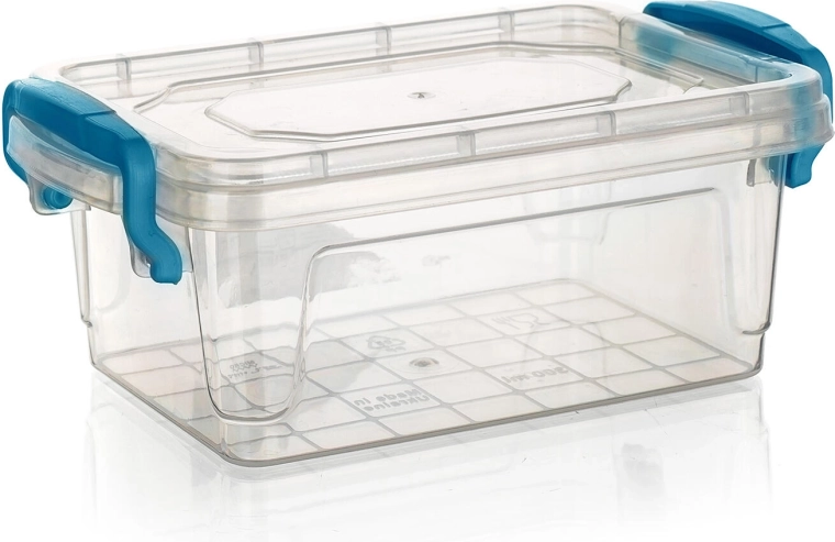 Plastová dóza GEMA 0,3 l s tyrkysovými madly