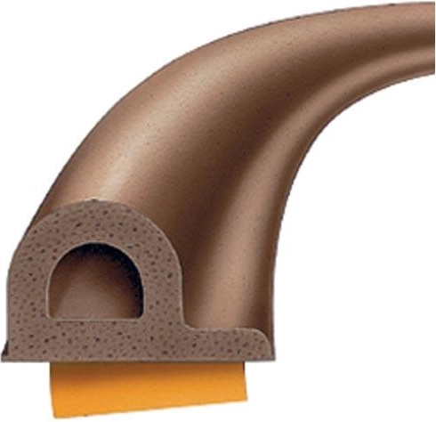 Těsnění do oken a dveří P 9 × 5,5 mm, hnědé, 100 m
