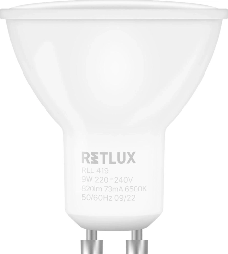 LED žárovka RETLUX GU10 9 W denní bílá