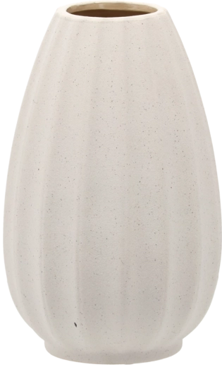 Keramická váza nízká bílá 13 × 13 × 20,5 cm