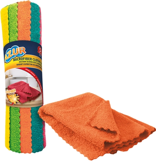 Švédská utěrka z mikrovlákna AZUR 30 × 30 cm, 5 ks