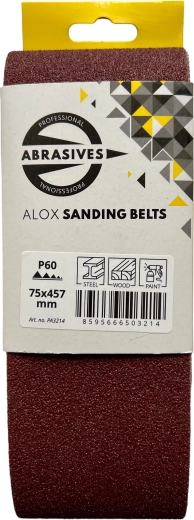 Brusný pás pro ruční pásové brusky 75 × 457 mm, zrnitost 40, sada 3 ks