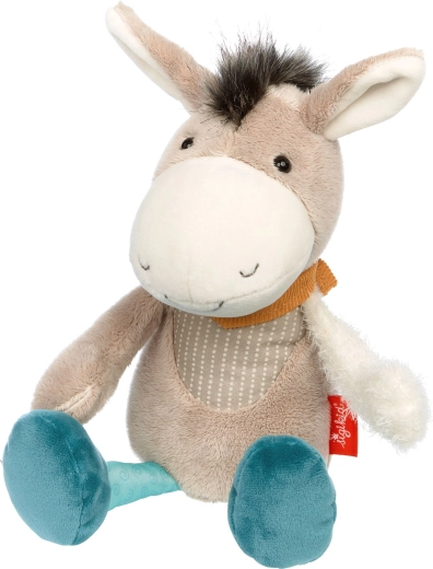 Sigikid pastelový patchworkový oslíček – první plyšák 31 cm