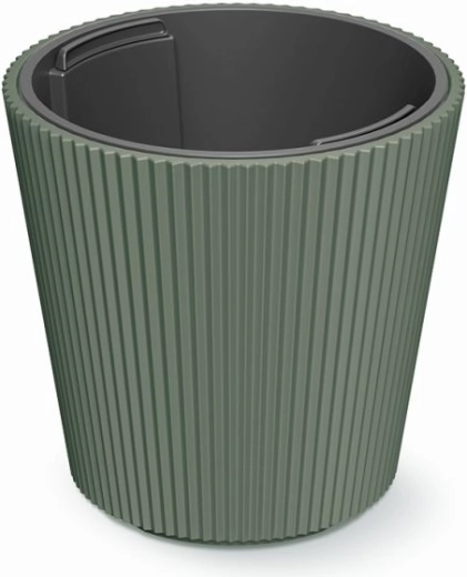 květináč milly s vložkou 24 cm tmavě zelený