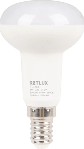 Retlux LED reflektorová žárovka R50 E14 8 W 6500 K