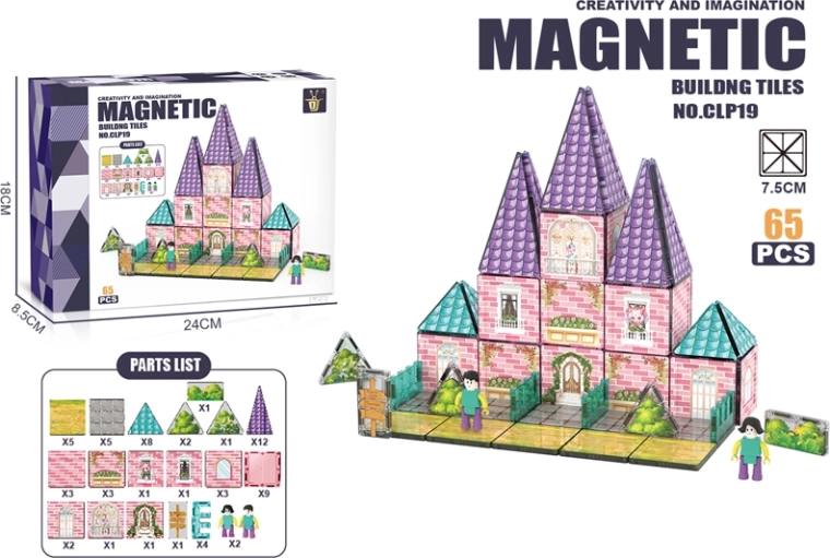 Magnetická stavebnice hrad 65 dílků