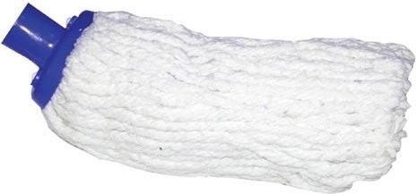 Koncovka mopu s provázky 100 g, jemný závit, modrá