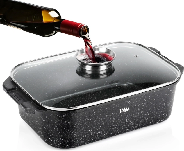 Granitová pekáč s poklicí 7,5 l, 41 × 26 × 16 cm