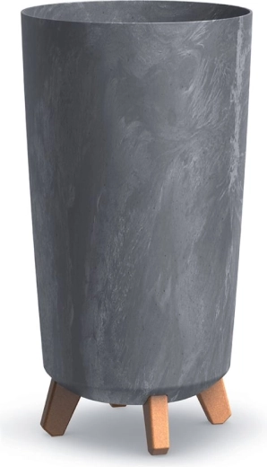Květináč Gracia Tubus Slim betonový efekt 19,5 cm marengo