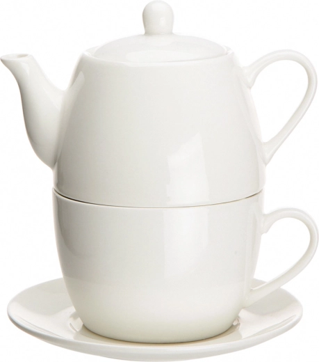 Porcelánová souprava Tea for One Regular krémová