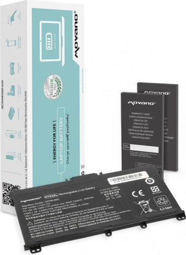 Movano baterie HT03XL pro notebooky HP 240/250/255/256 G7 a 340/348 G5 (3400 mAh, 39 Wh)
