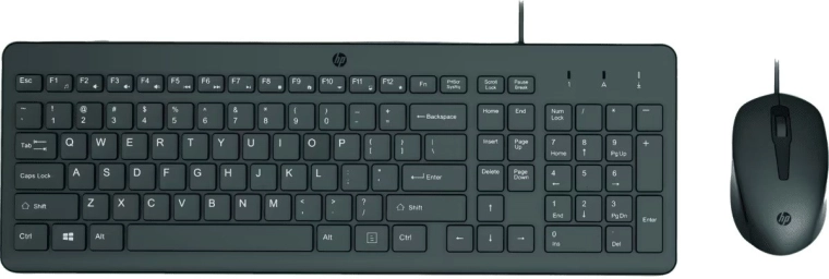 Sada klávesnice a myši HP Classic 150, drátová, černá