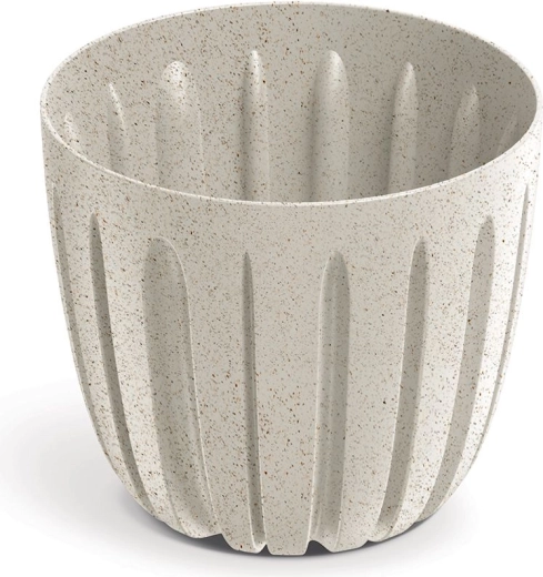 Květináč Wario Eco Wood 13,8 cm bílý