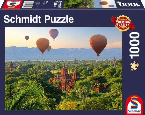 Puzzle horkovzdušné balóny nad Mandalay 1000 dílků