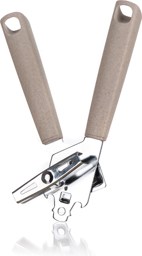 Ruční otvírák na konzervy Natural, nerez a PP, 21 × 4,5 cm