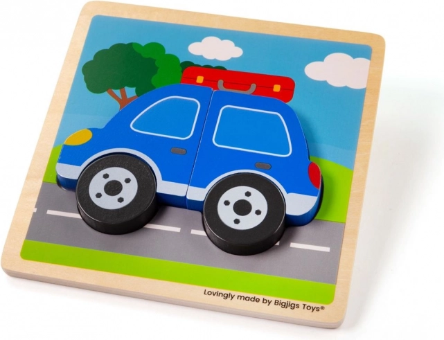 Vkládací puzzle Auto Bigjigs Toys