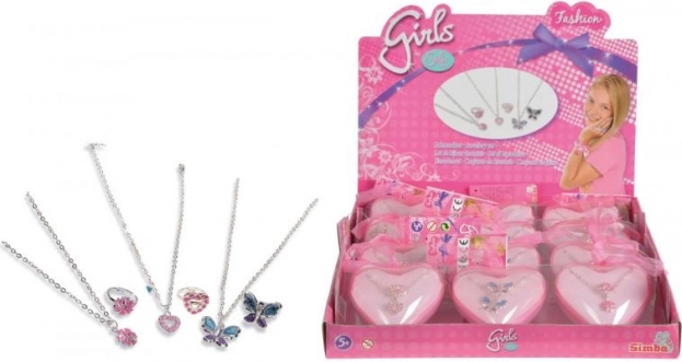 Prstýnek a náhrdelník v srdíčkové dóze