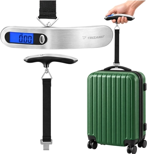Závěsná digitální váha na zavazadla Trizand 50 kg