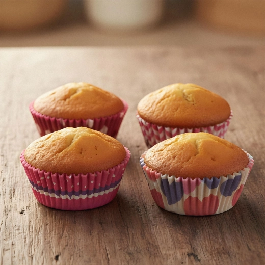 Papírové košíčky na muffiny se srdíčky, 100 ks