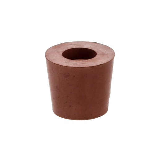 Gumová kónická zátka s otvorem 9 mm pro demižony a lahve