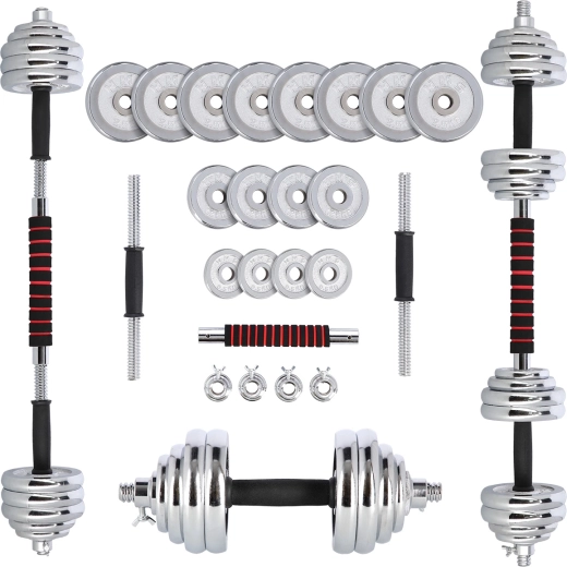 Činkový set v kufru HMS STC30 2×15 kg, chrom