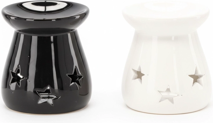 Keramická aromalampa Hvězdy, mix barev 7 × 8 cm