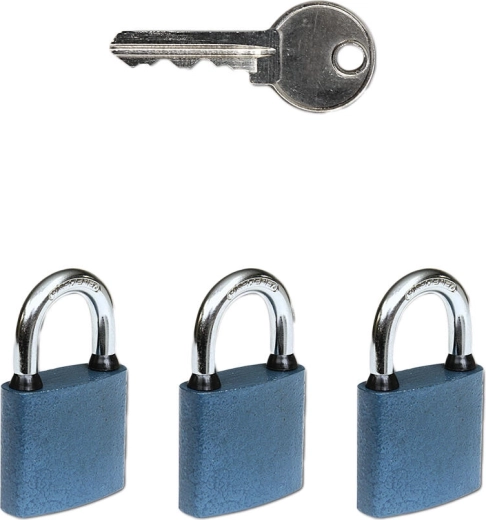 Visací zámky OVAL 38 – sada 3 ks na společný uzávěr