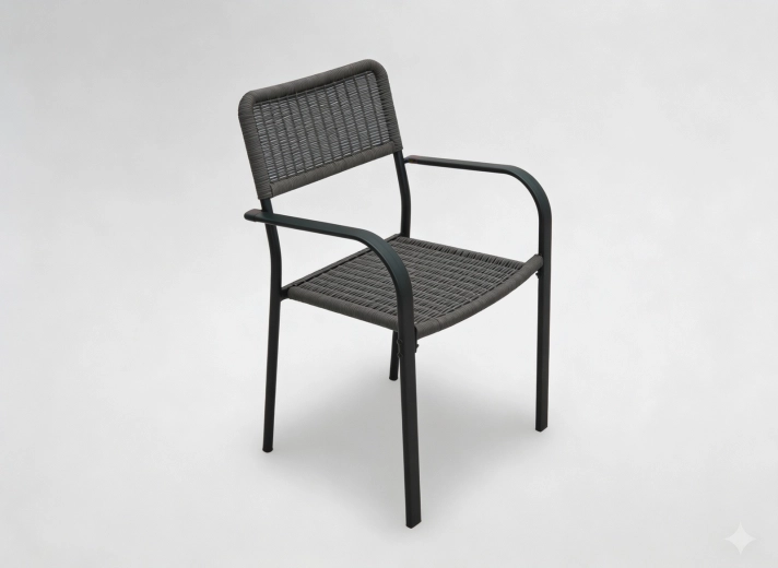 Zahradní křeslo hnědé 60 × 55 × 82 cm