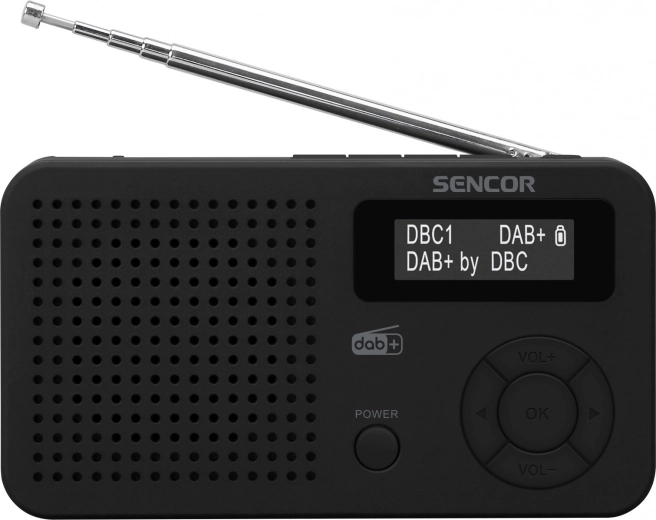 Digitální rádio DAB+/FM s RDS, Bluetooth 5.0, LCD a akumulátorem - 1 kus