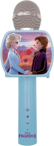 Bezdrátový karaoke mikrofon Disney Frozen s vestavěným reproduktorem a měničem hlasu