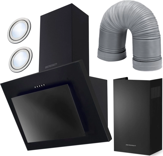 Komínový odsavač par 60 cm Berdsen BT-215 černý