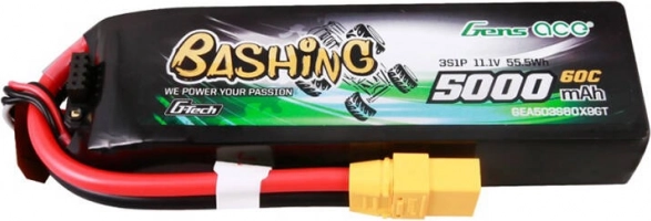 Lipo baterie gensace 5000 mah 11,1 v 60c 3s s konektorem xt90