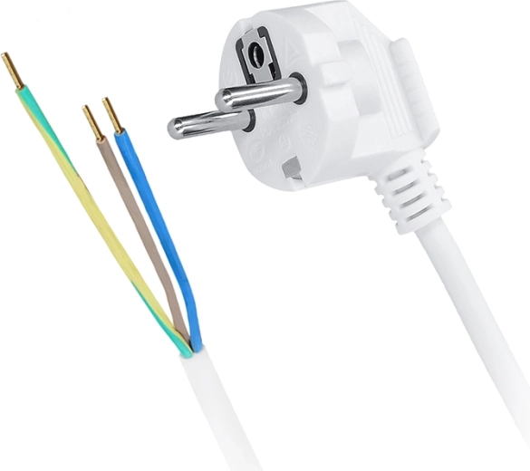 Solight flexo přívodní šňůra 3× 1 mm², bílá, 2 m