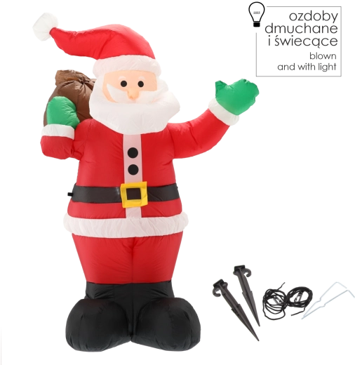Nafukovací Santa Claus s LED osvětlením 180 cm