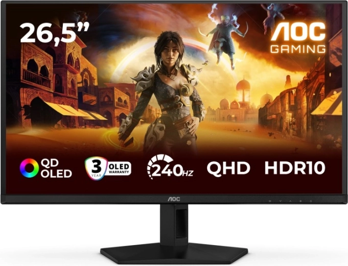 Herní monitor 26,5" QD‑OLED 240 Hz s HDMI a DisplayPort