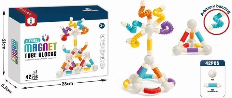 Magnetické konstrukční trubičky – 42 dílů