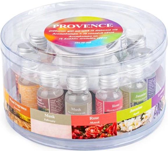 Aromalampa s 12 vonnými oleji Provence 10 ml