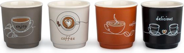 Keramický espresso hrnek Coffee 90 ml, 4 designy