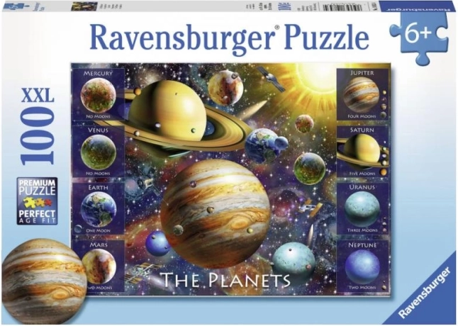 Puzzle Ravensburger Planety 100 dílků