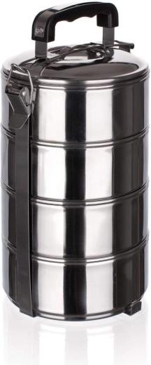 Sada nerezových jídlonosičů BANQUET, 4patrový