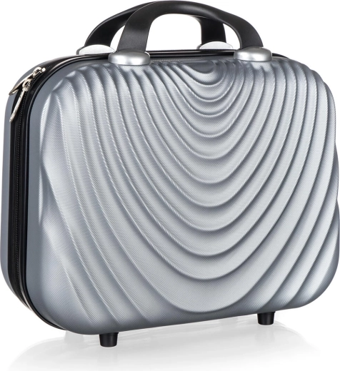 Cestovní kosmetický kufřík z ABS, 15 l, šedý