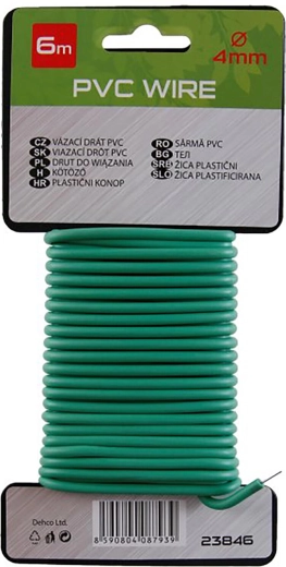 Pogumovaný vázací drát 4 mm, 6 m