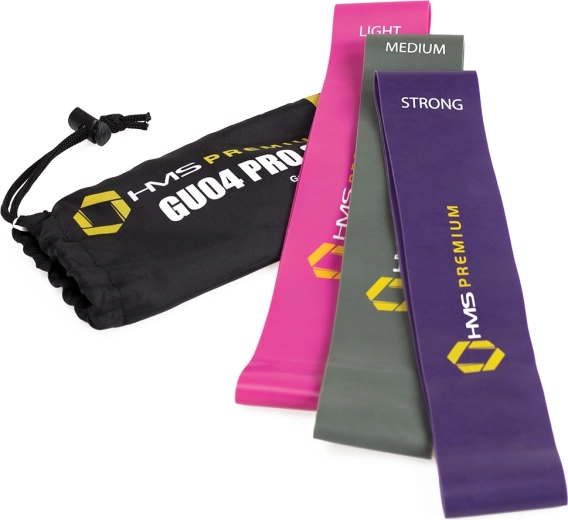 Sada odporových gum HMS Premium GU04 PRO – 3 úrovně zátěže