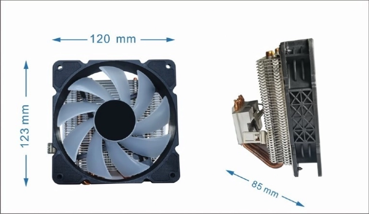 Gembird Huracan chladič procesoru 120 mm 100 w ARGB PWM