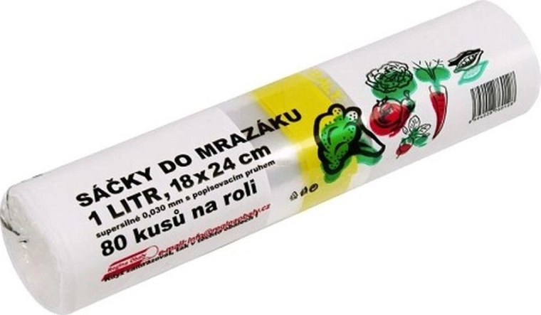 Mrazicí sáčky s popisovacím pruhem 1 l, extra silné (80 ks)