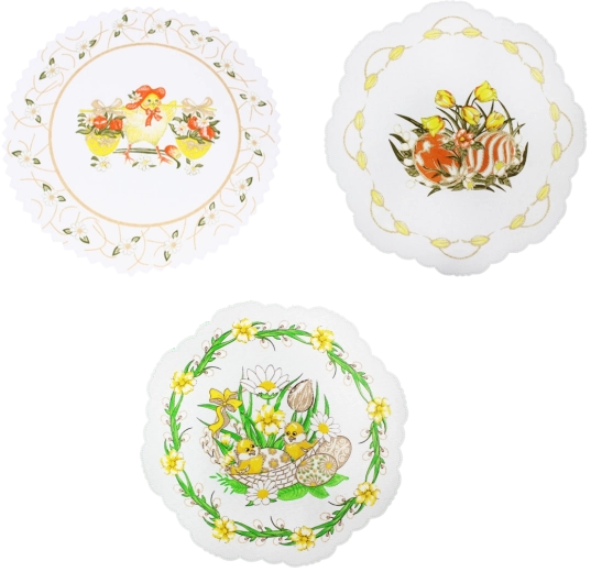 Velikonoční dekorativní ubrousek 18 cm – krémový