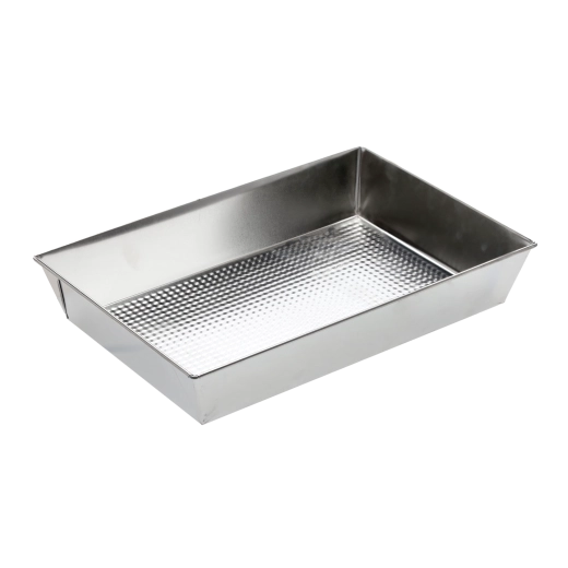 Plech na pečení s fakturovaným dnem 36 × 24,5 × 6 cm, pozinkovaný plech