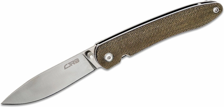 CJRB Ria kapesní nůž 7,5 cm, satin, zelená micarta