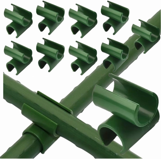 Křížová rohová spojka na zahradní tyčky 11 mm, zelená (10 ks)